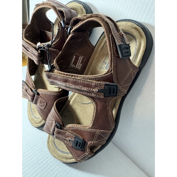 NEW Sandals Brown Oak Men Extra Large 11 Dark Brown Adjsutable straps NWT Summer